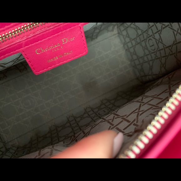 SOLD Lady Dior Medium Pink Lambskin - Picture 7 of 10